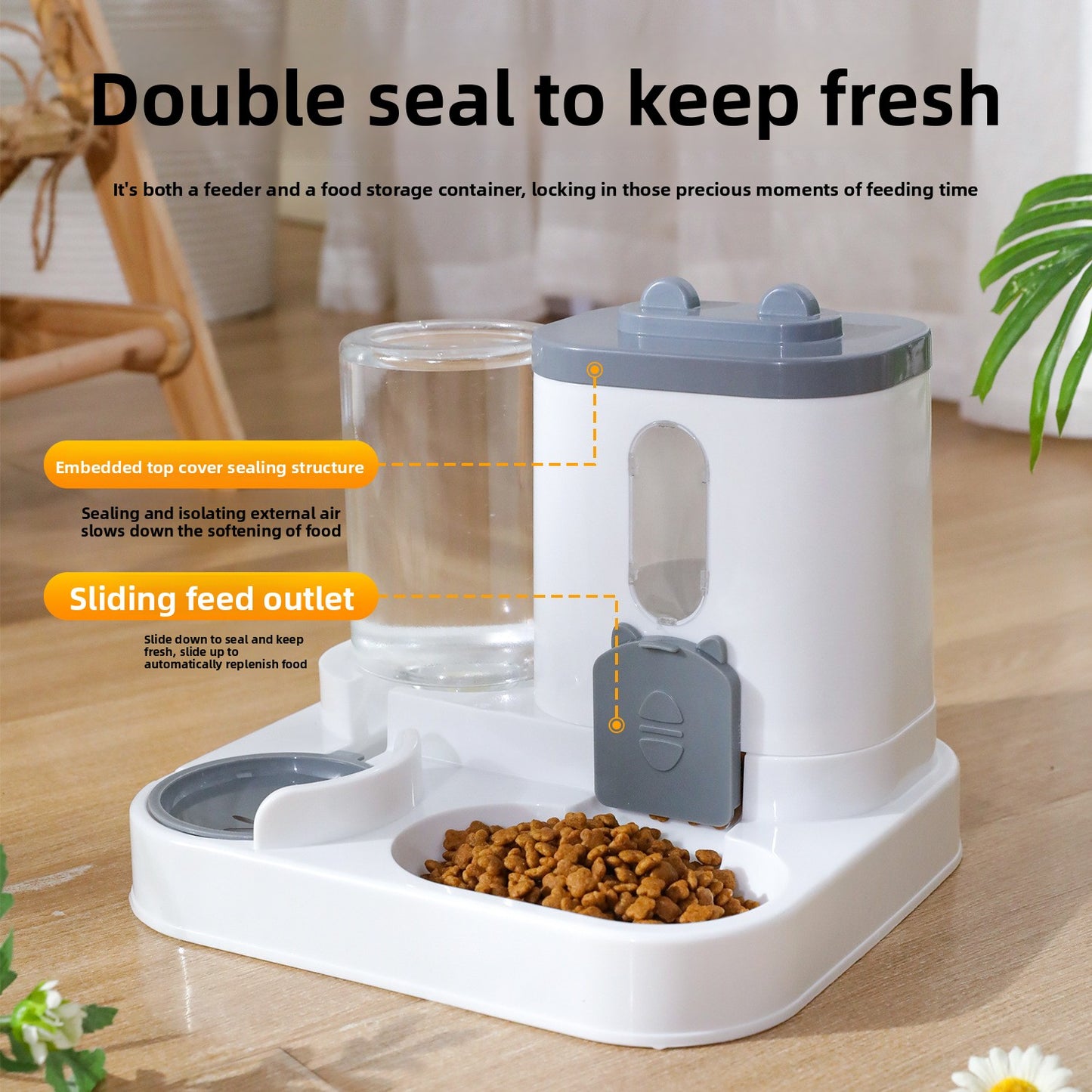 Automatic Pet Food and Water Feeder Bowl